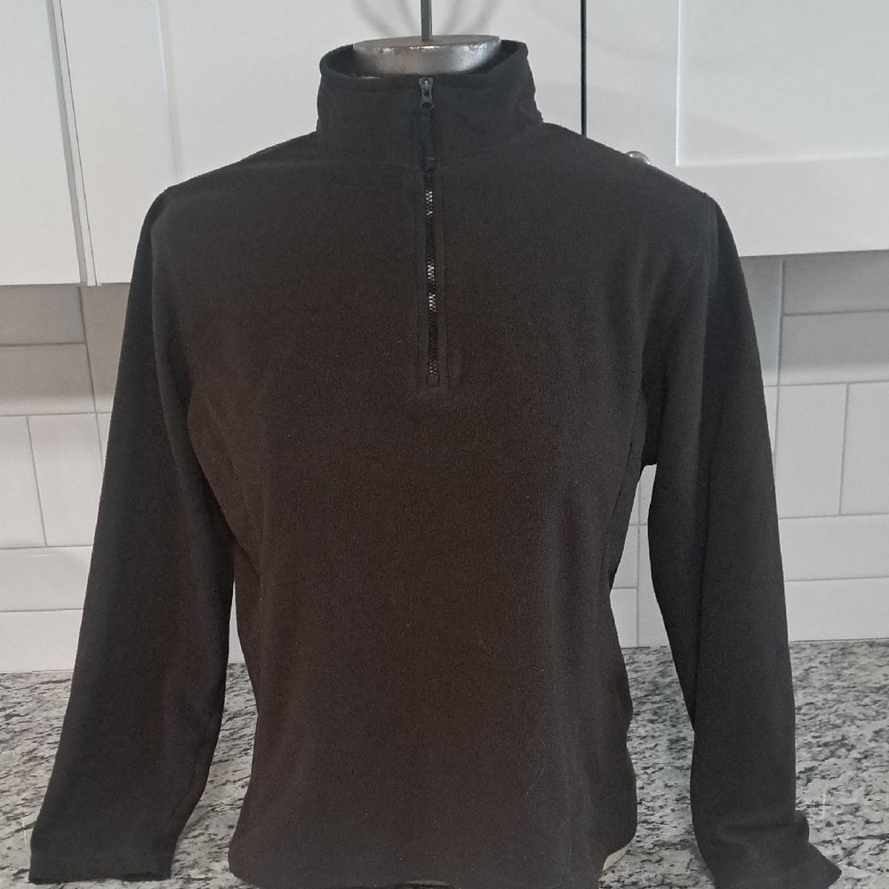 Lands End Brown Fleece Pullover